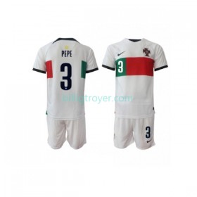 Billige Fotballdrakter Portugal PEPE 3 Barn Bortedraktsett VM I Fotball 2022 Kortermet